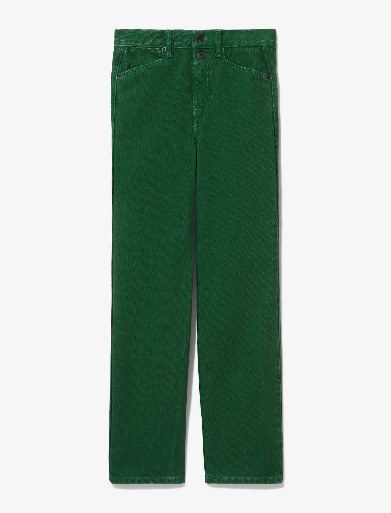 Washed Denim Cropped Stovepipe Jeans #4