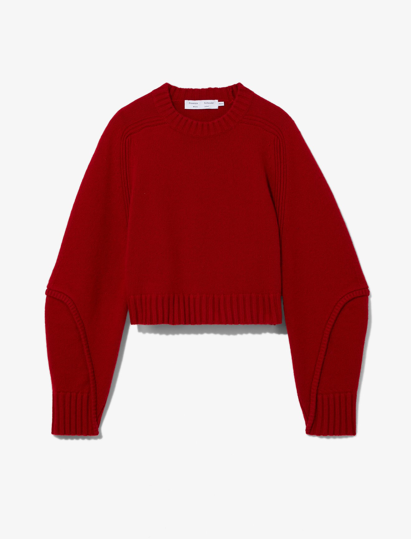 Wool Cashmere Cropped Knit Sweater #5