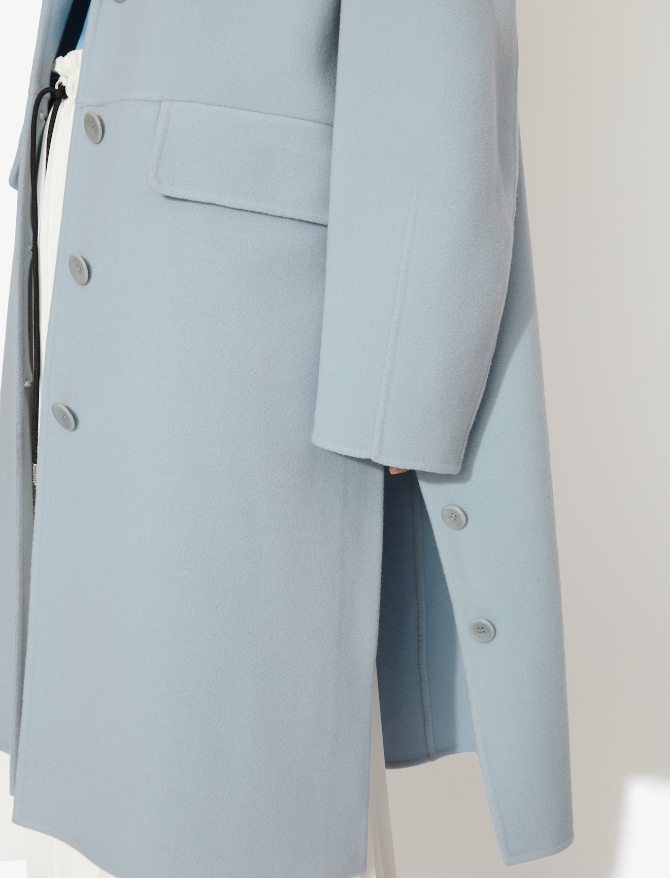 Wool Cashmere Double Face Long Coat #3