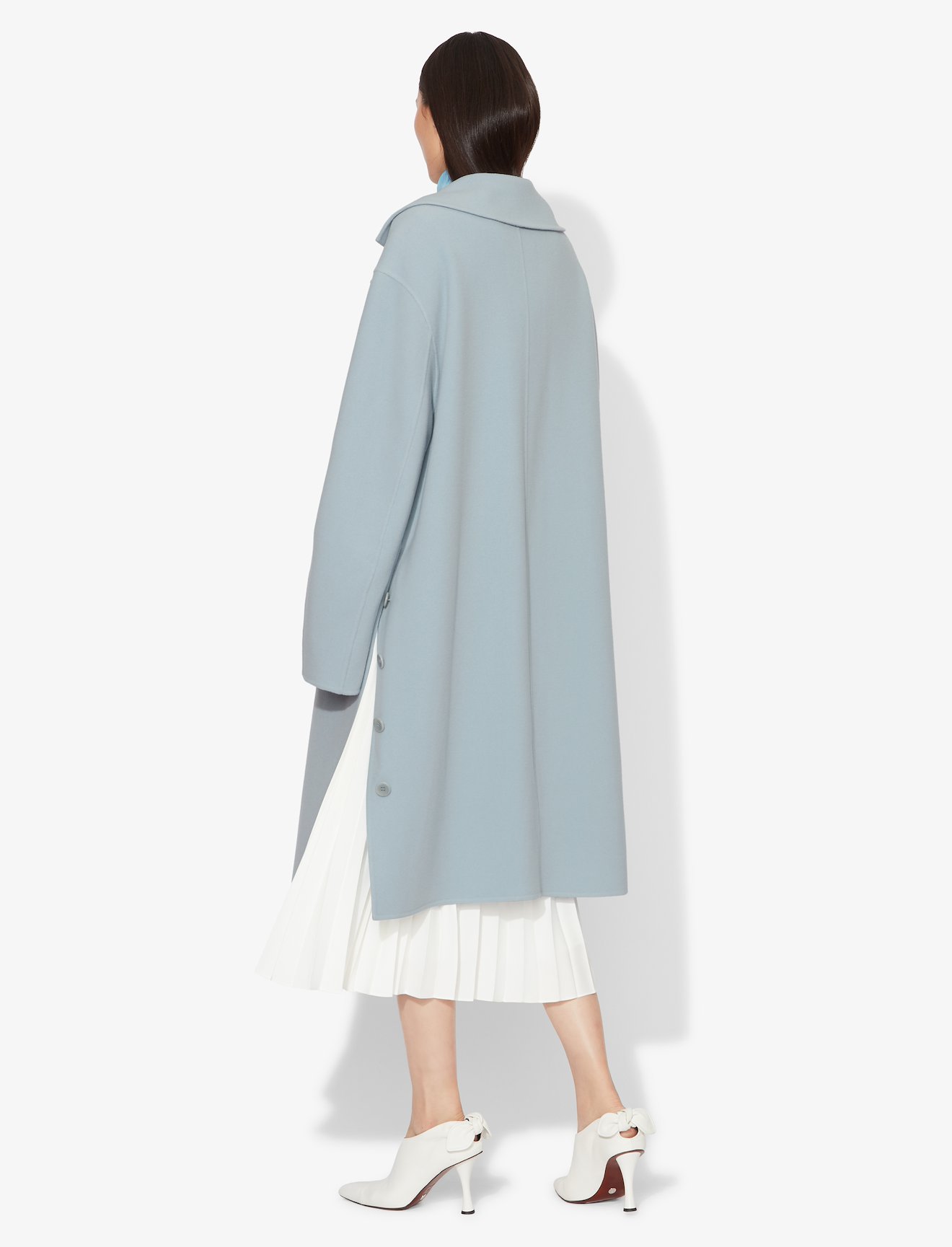 Wool Cashmere Double Face Long Coat #2