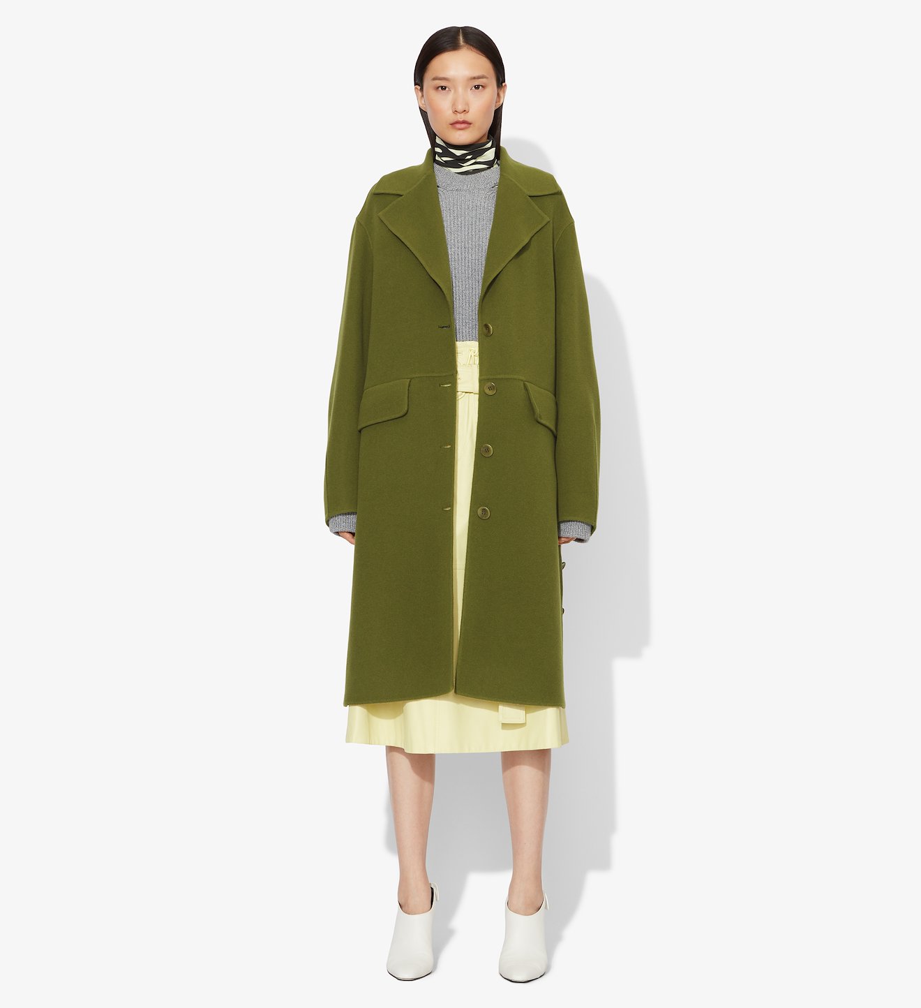 Wool Cashmere Double Face Long Coat