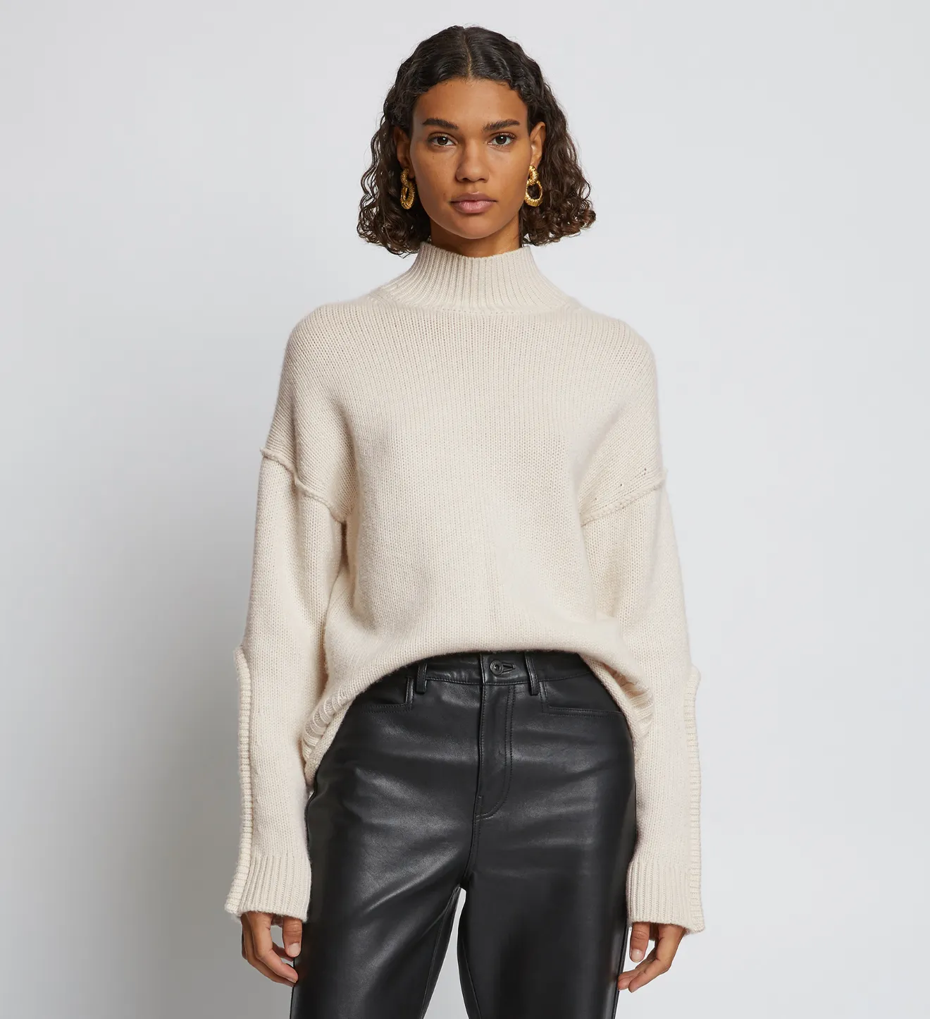 cashmere white turtleneck