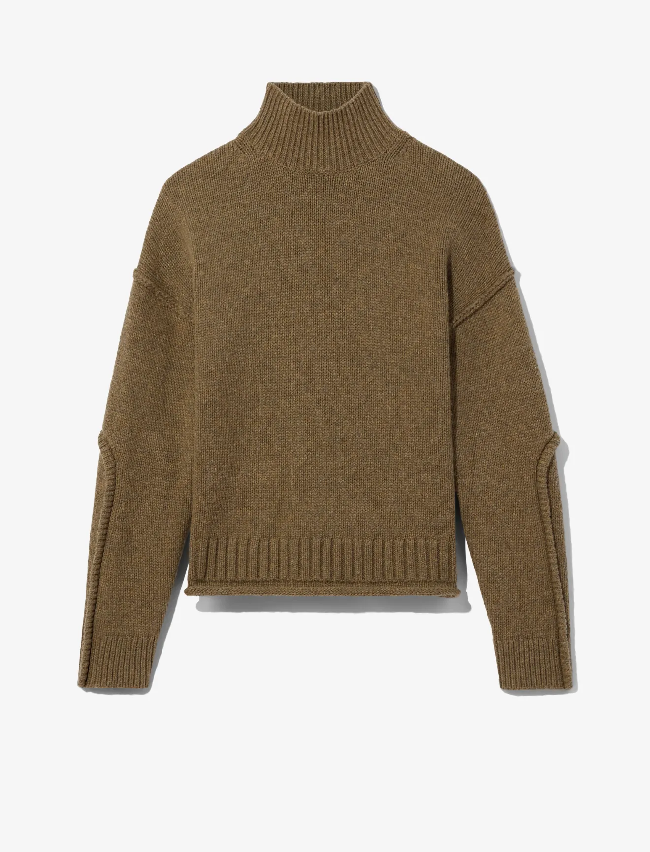 cable knit mock neck