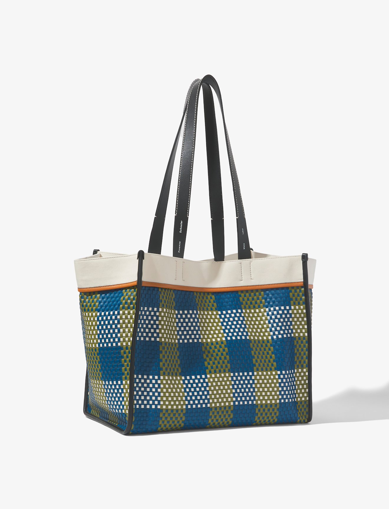 XL Morris Woven Plaid Tote #1