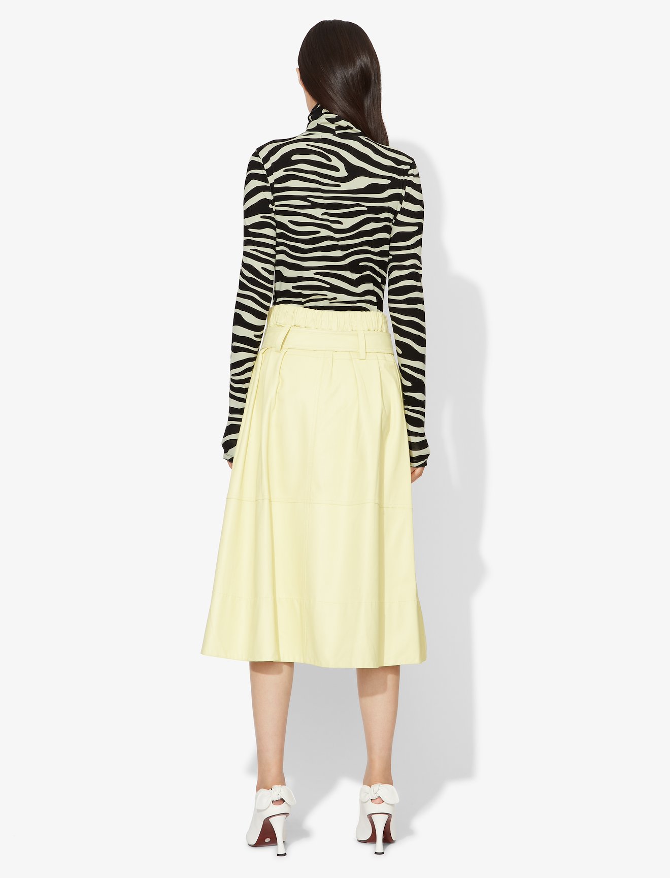 Zebra Print Jersey Long Sleeve Turtleneck #2