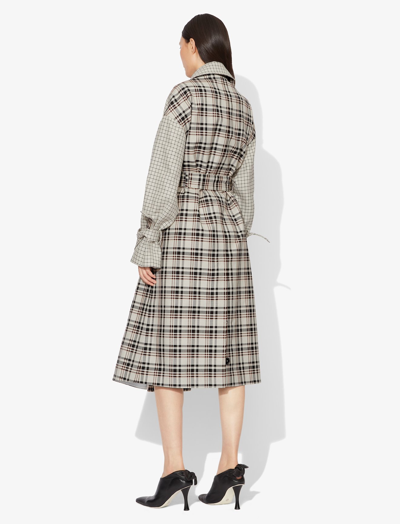 Windowpane Belted Trench #2
