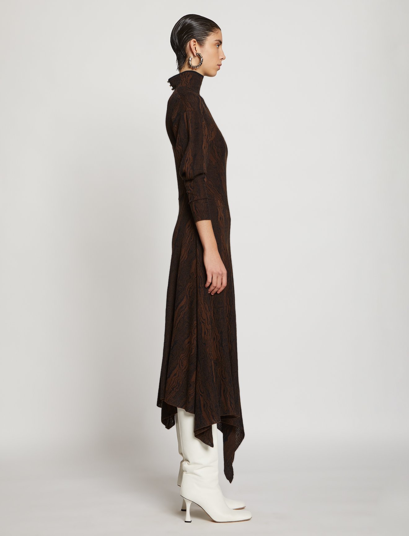 Woodgrain Jacquard Knit Dress #1