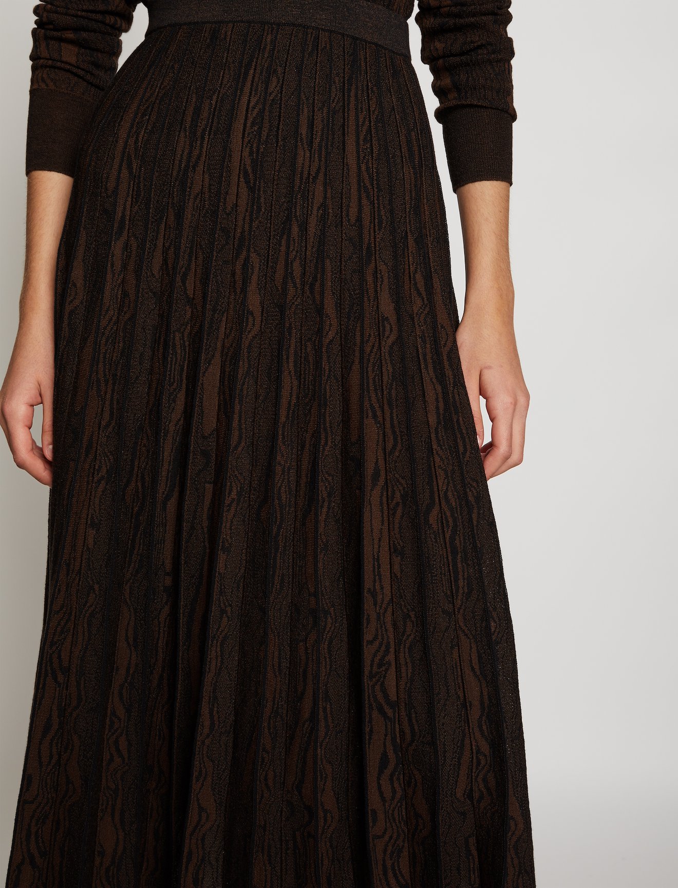 Woodgrain Jacquard Knit Skirt #3
