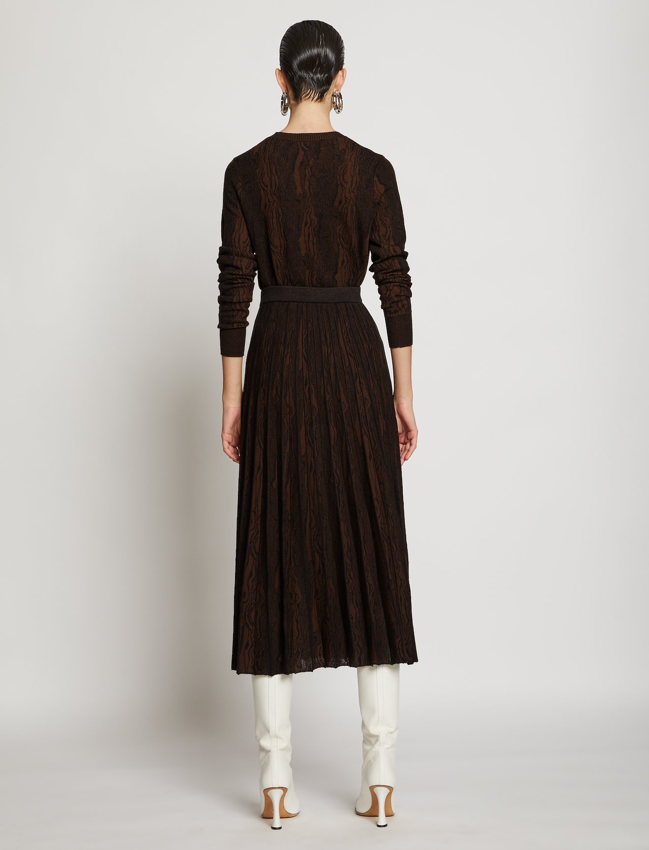 Woodgrain Jacquard Knit Skirt #2