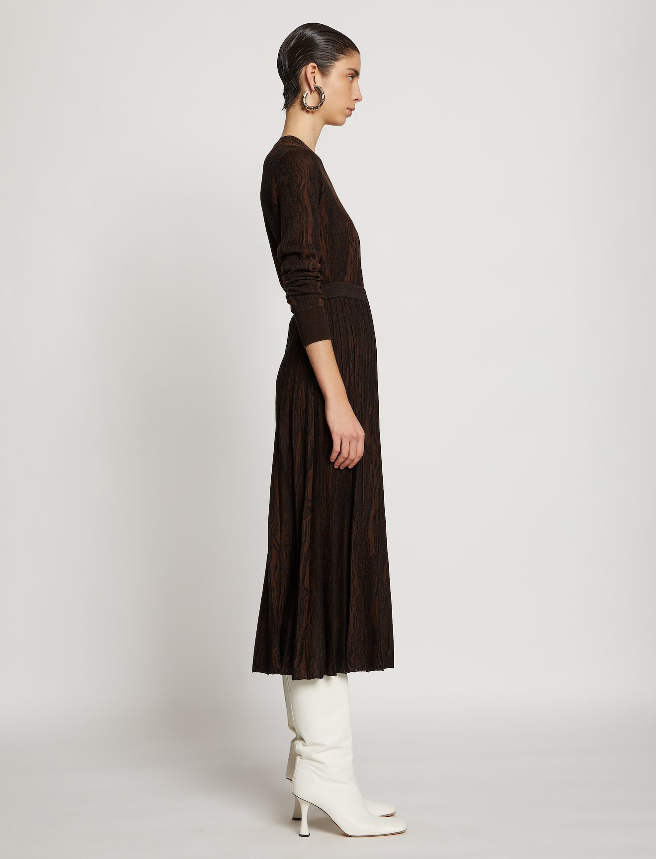 Woodgrain Jacquard Knit Skirt #1