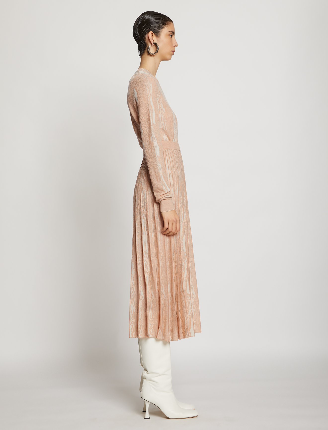 Woodgrain Jacquard Knit Skirt #1