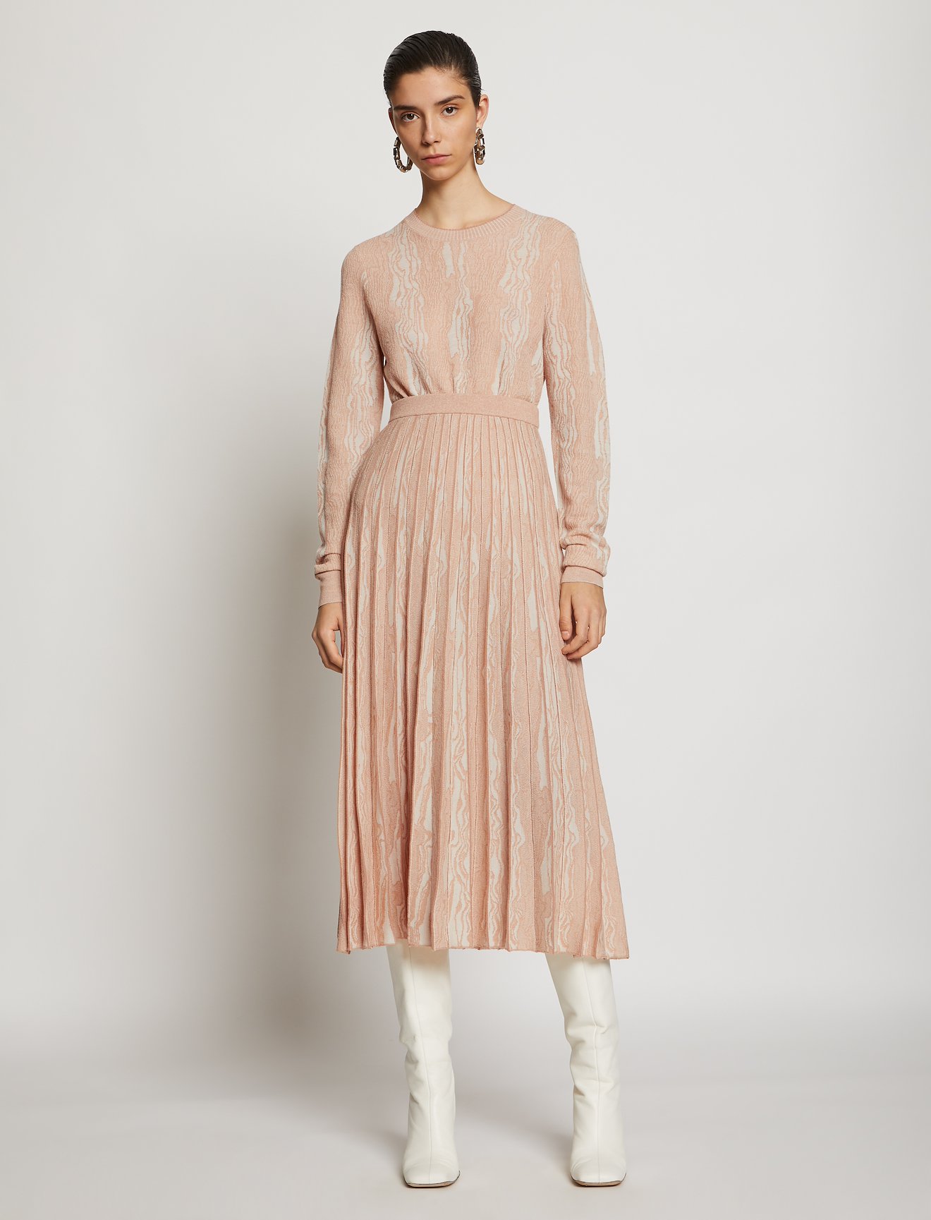 Woodgrain Jacquard Knit Top #1