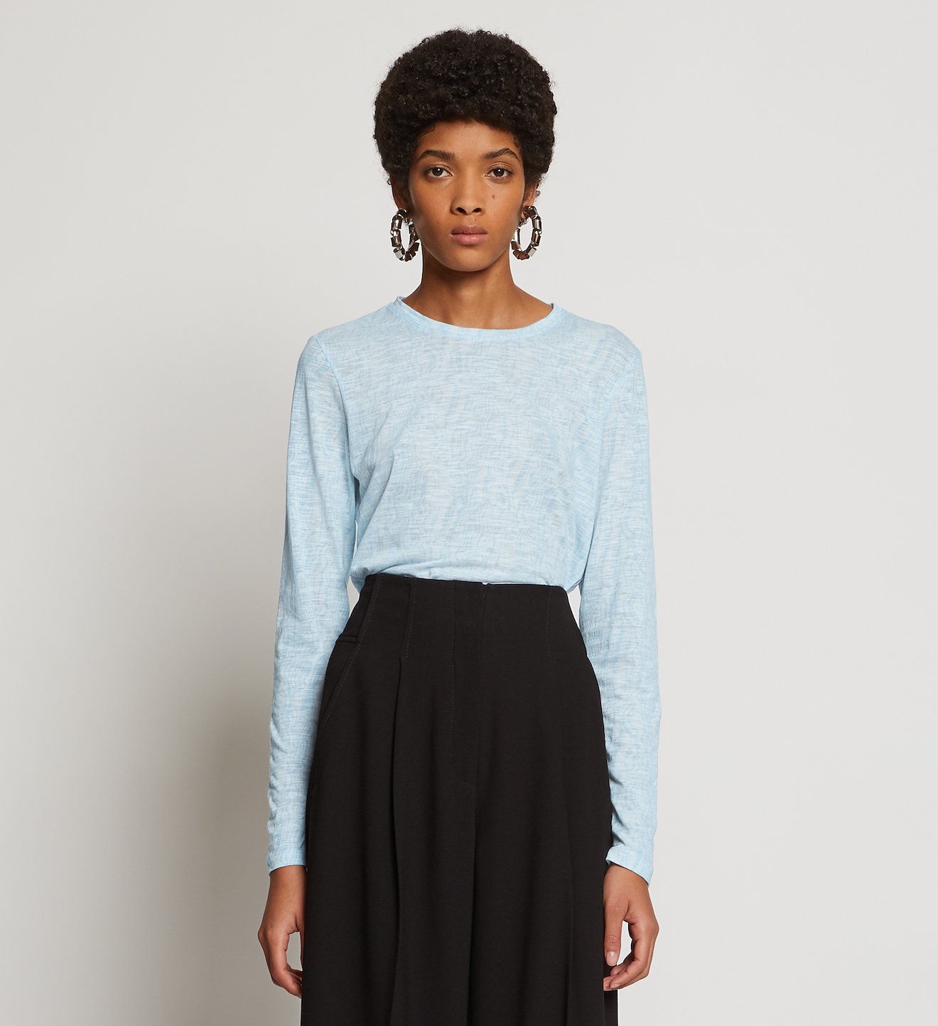 Woodgrain Print Long Sleeve T-Shirt
