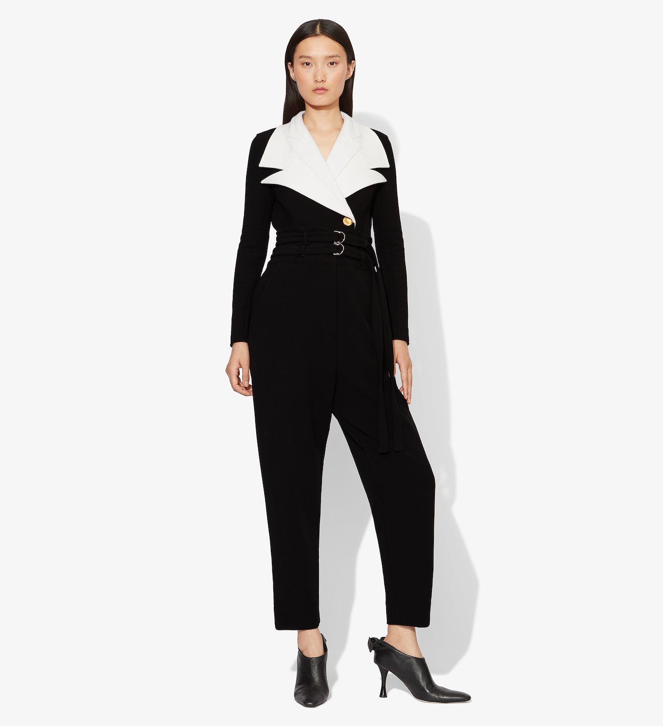 Wool Belted Tapered Pant