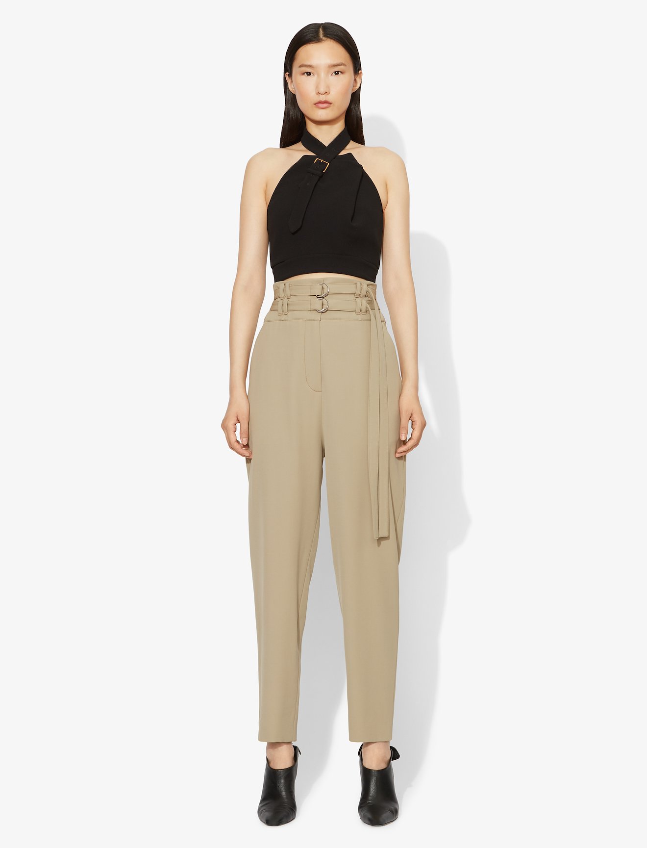 Wool Belted Tapered Pant #1