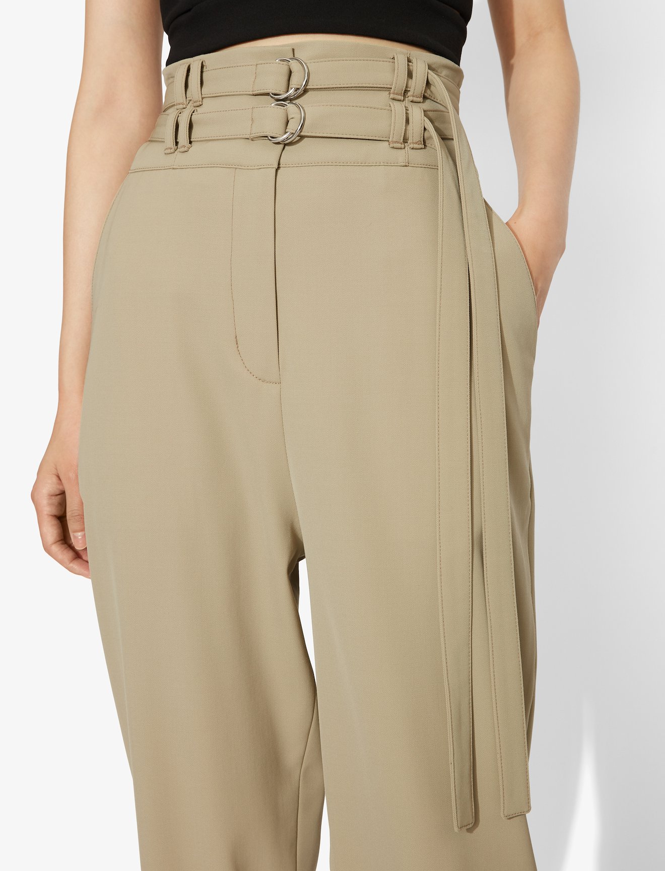 Wool Belted Tapered Pant #3