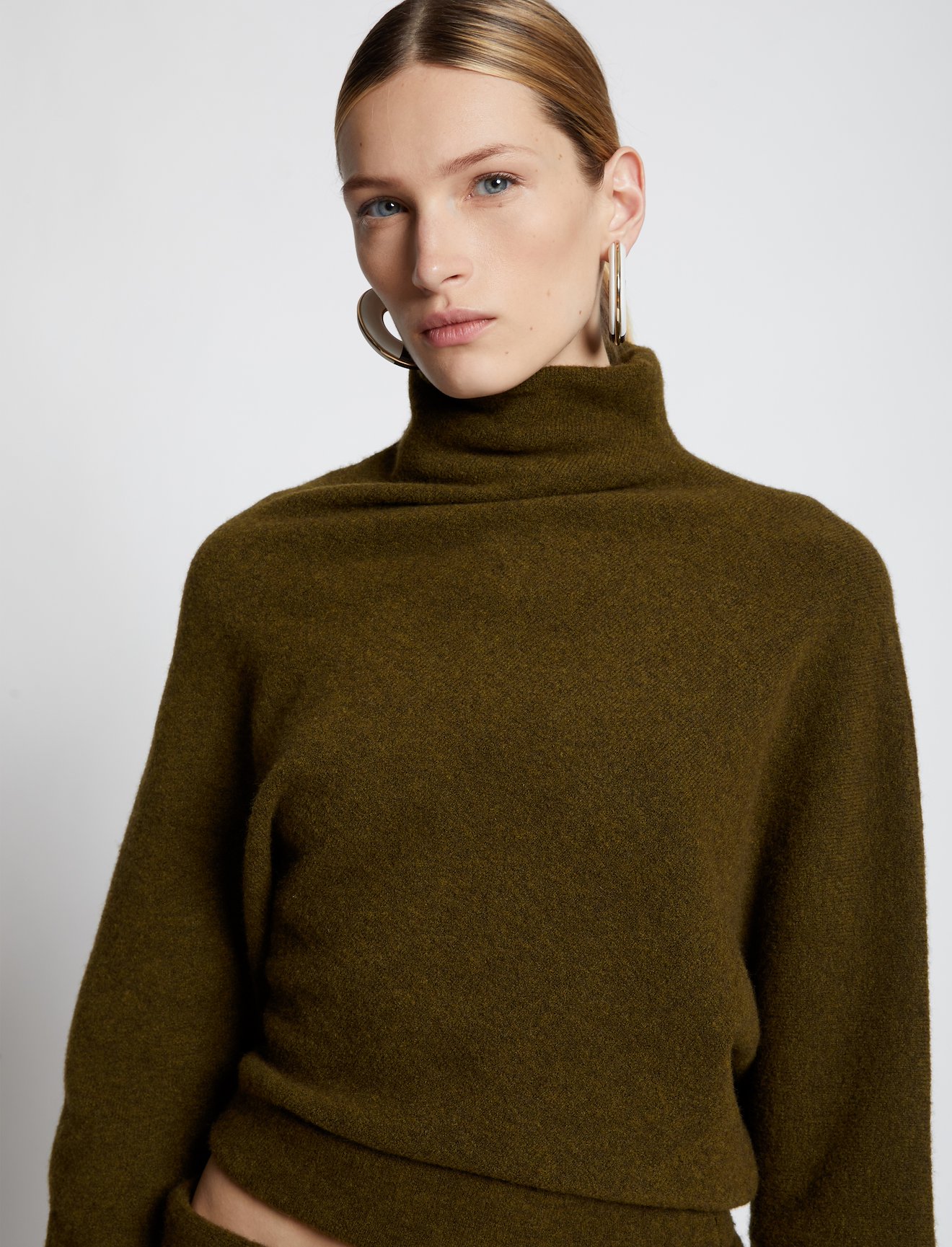 Wool Blend Twisted Turtleneck #3