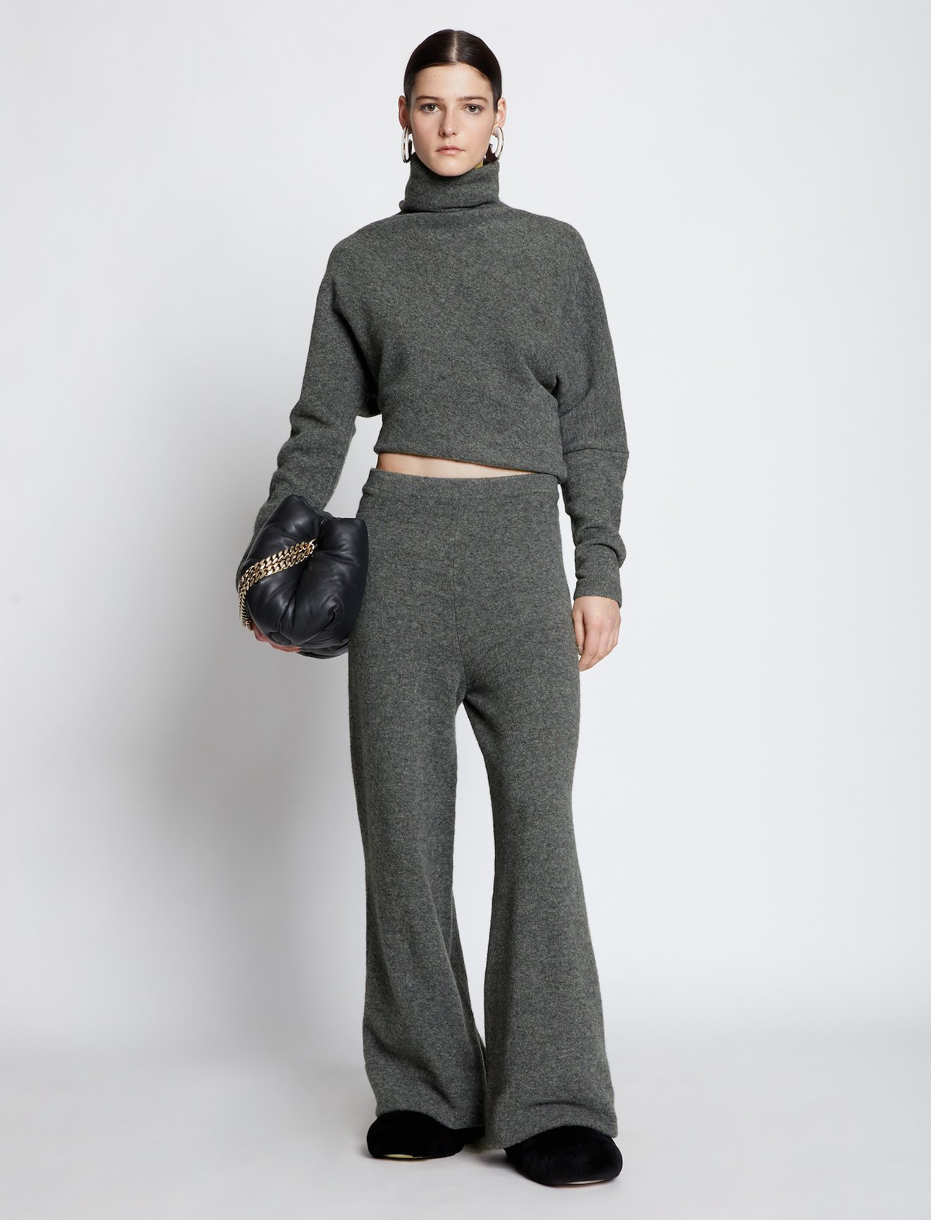 Wool Blend Twisted Turtleneck #1