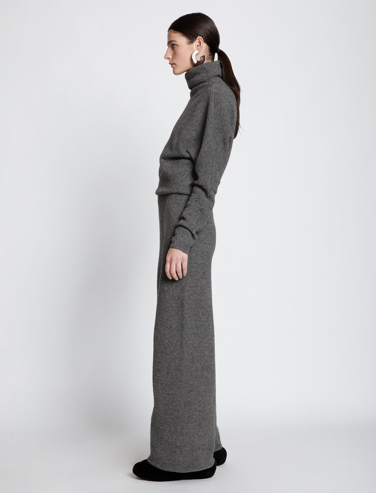 Wool Blend Wide Leg Pants #1