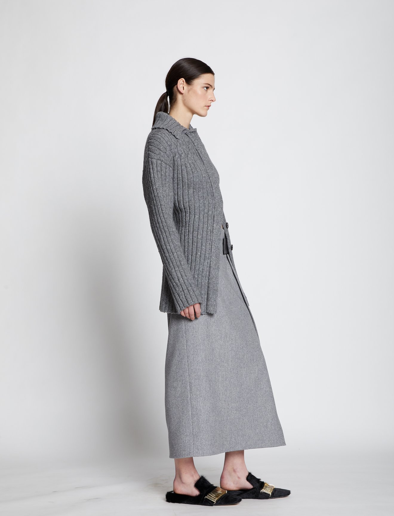 Wool Cable Knit Cardigan Jacket #1