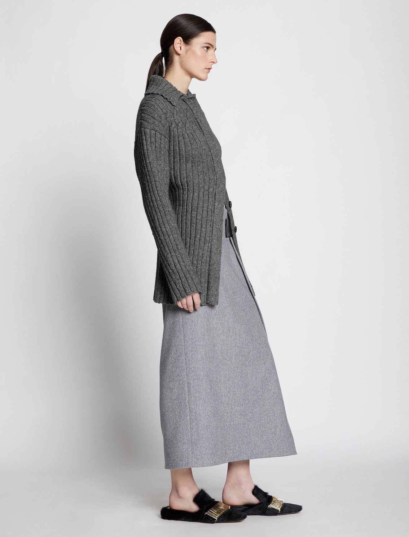 Wool Cable Knit Cardigan Jacket #2