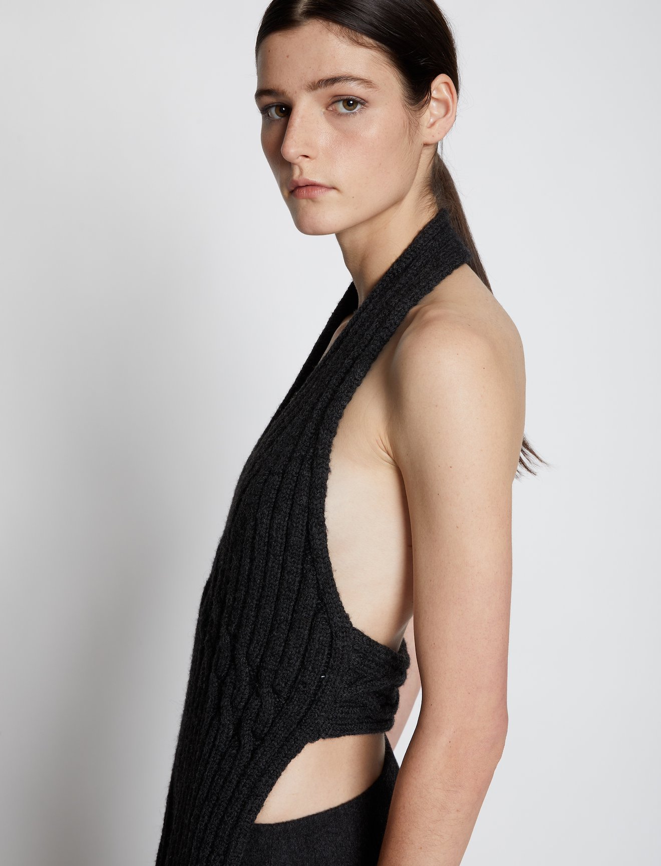 Wool Cable Knit Halter Top #3