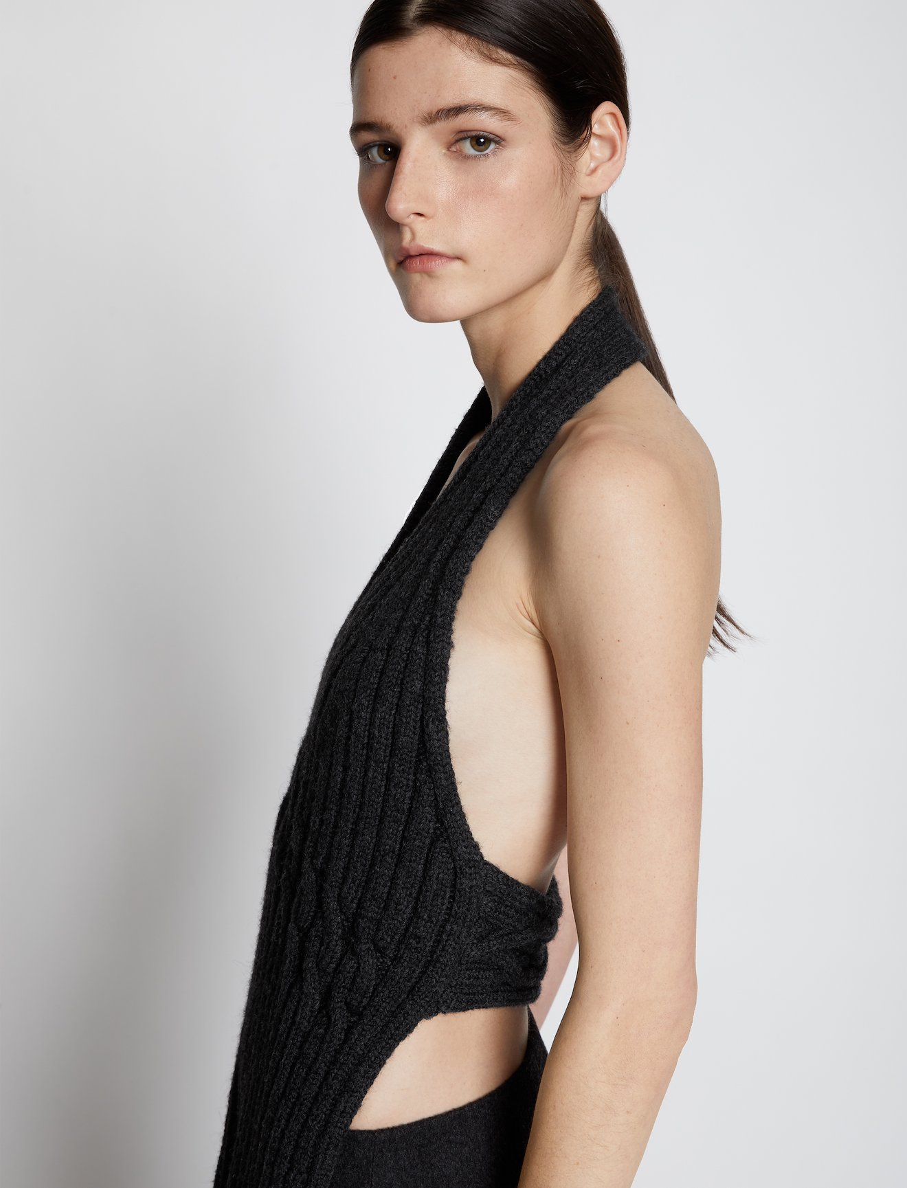 Wool Cable Knit Halter Top #3