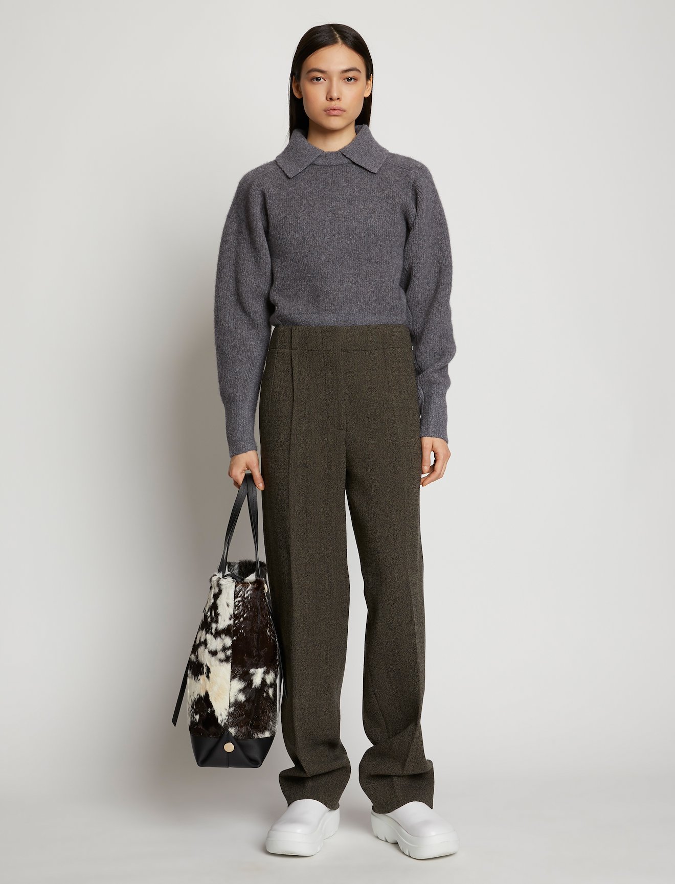 Wool Cashmere Collared Sweater #1