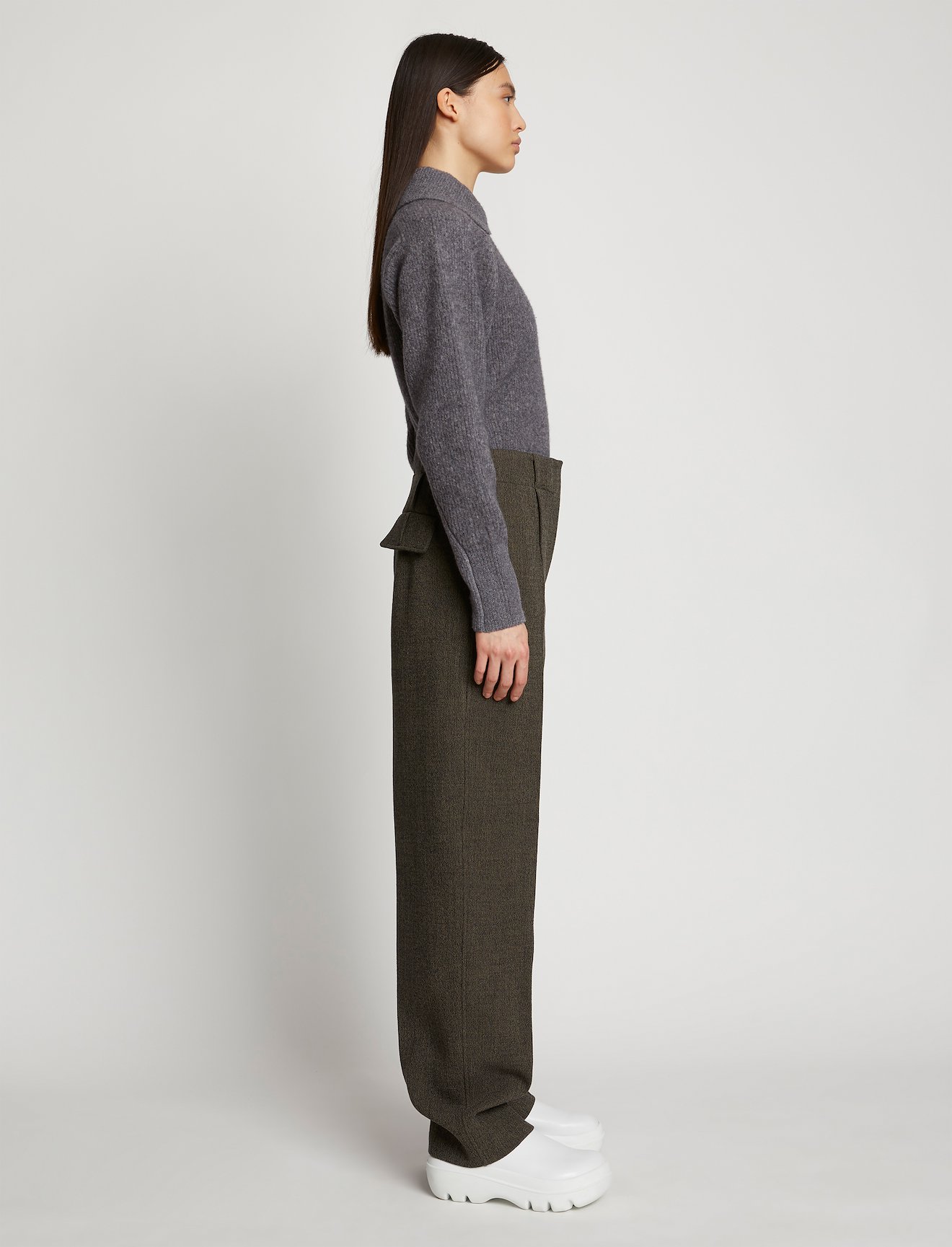 Wool Cashmere Collared Sweater #2