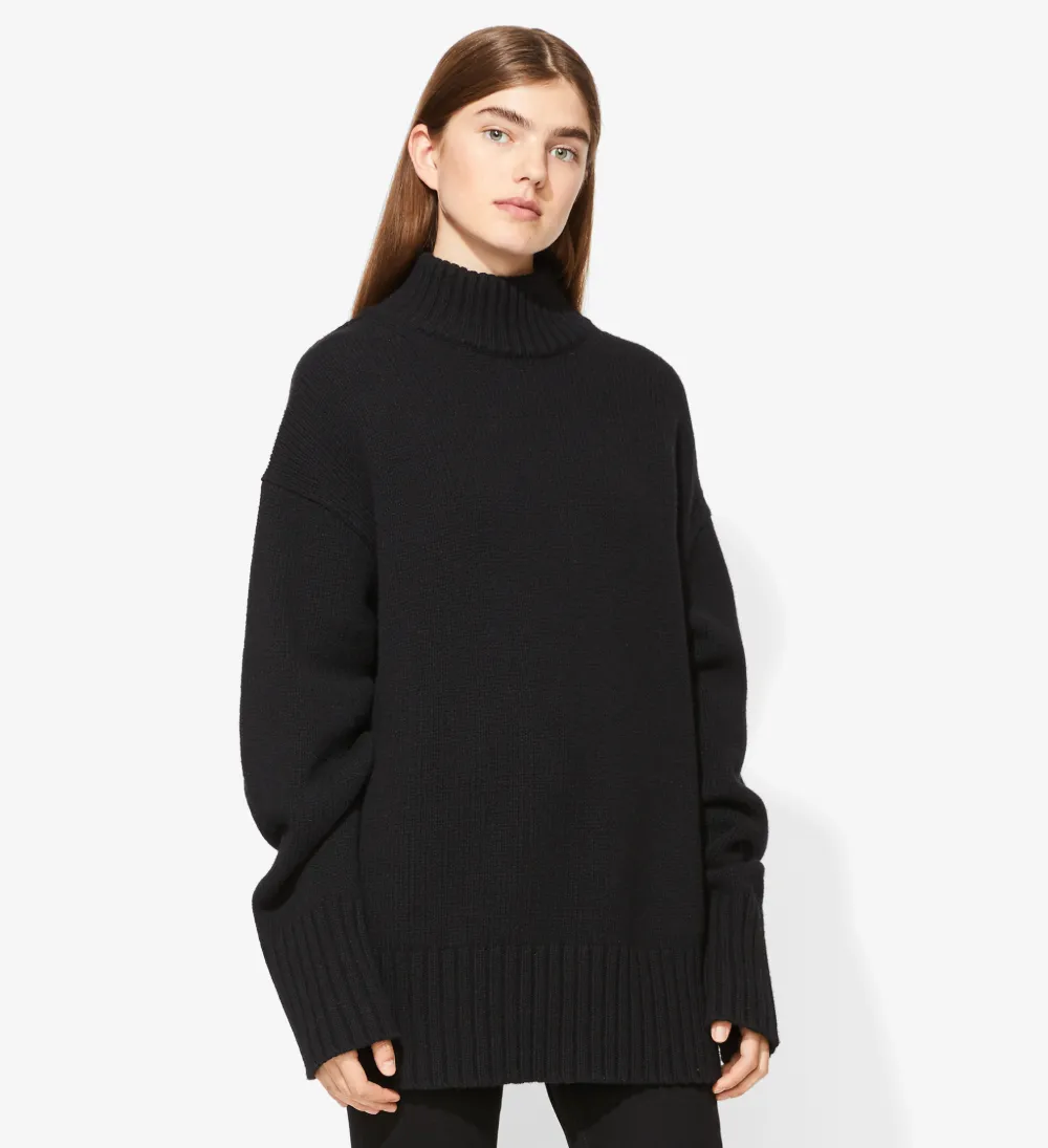 Wool Cashmere Turtleneck Sweater