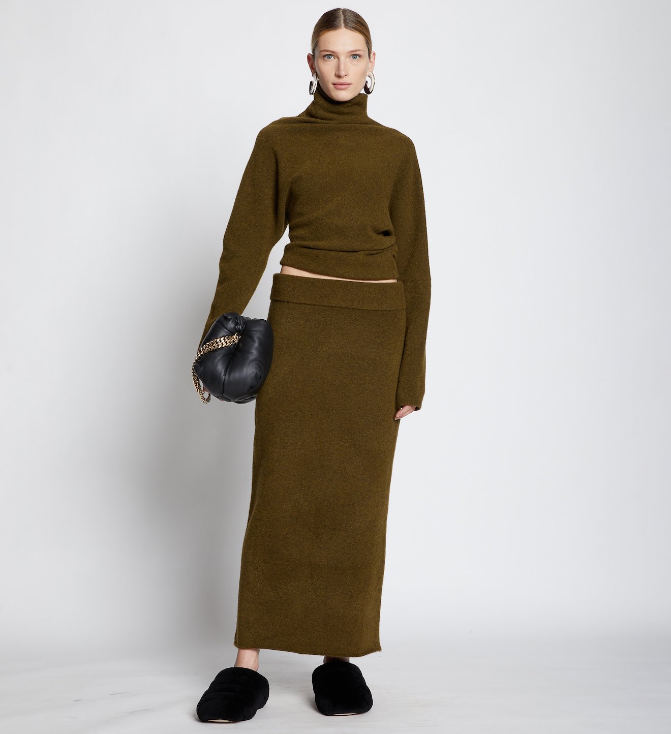 Wool Knit Long Skirt