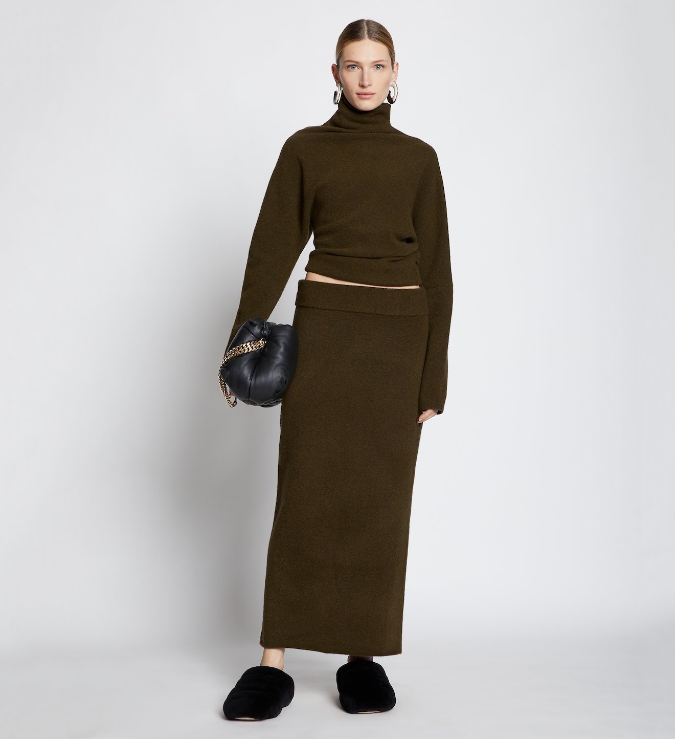 Wool Knit Long Skirt