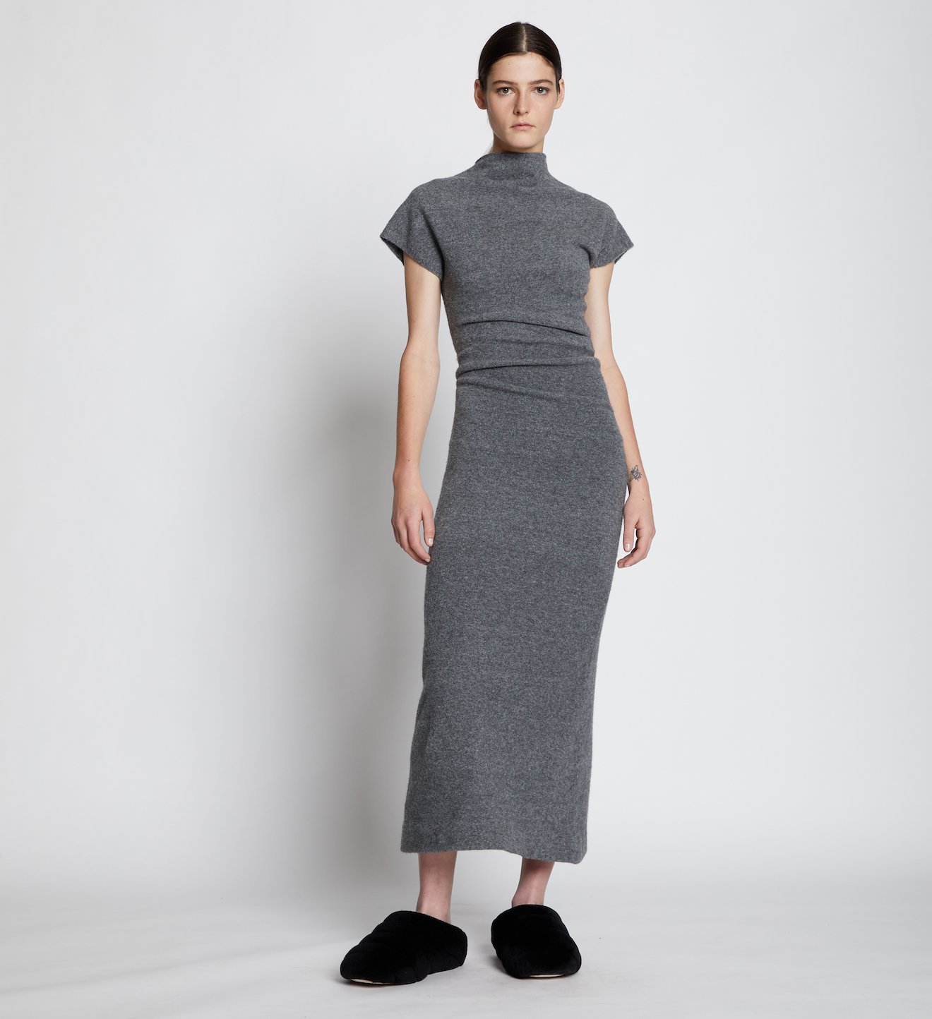 Wool Knit Twisted Dress