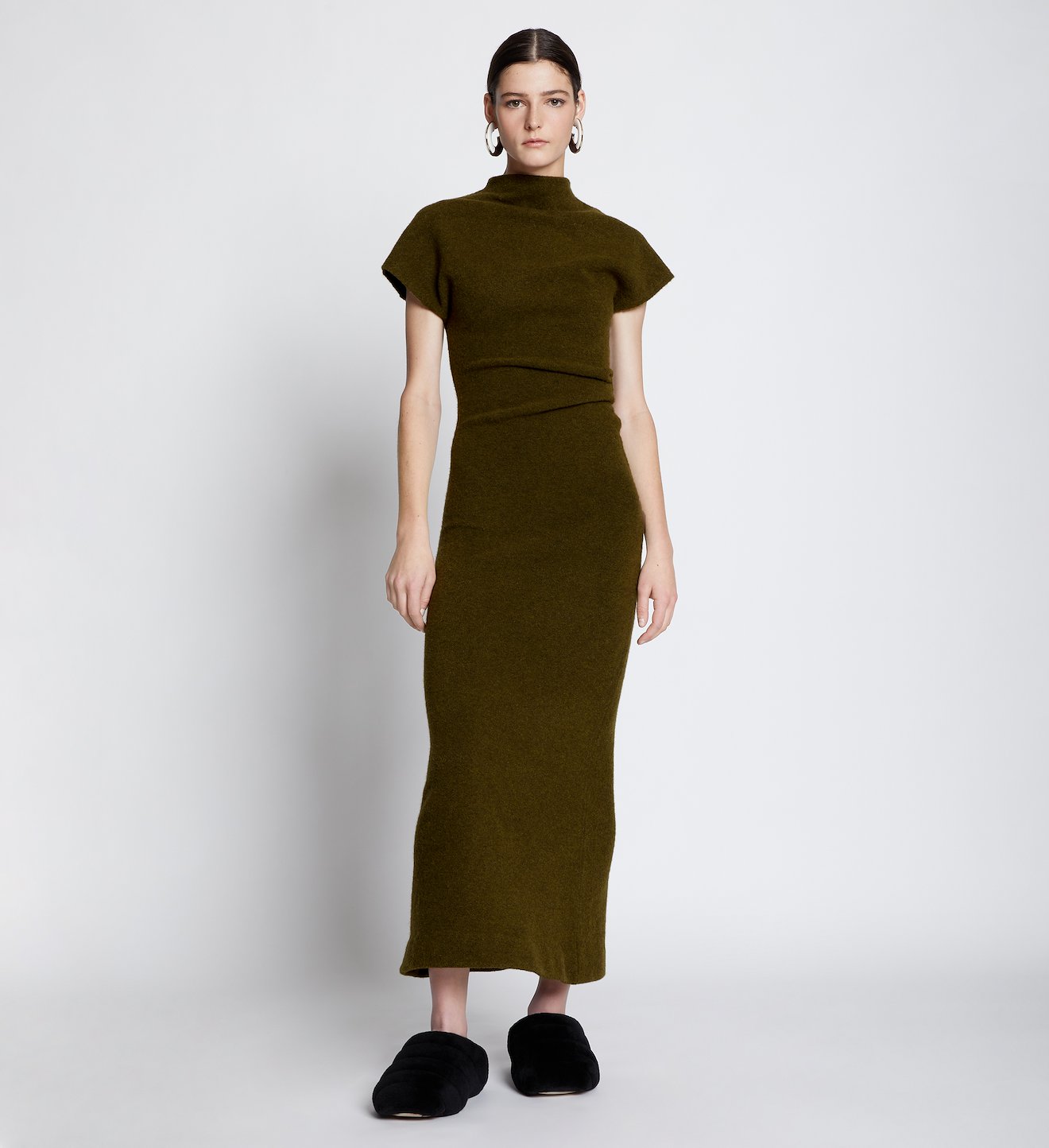 Wool Knit Twisted Dress