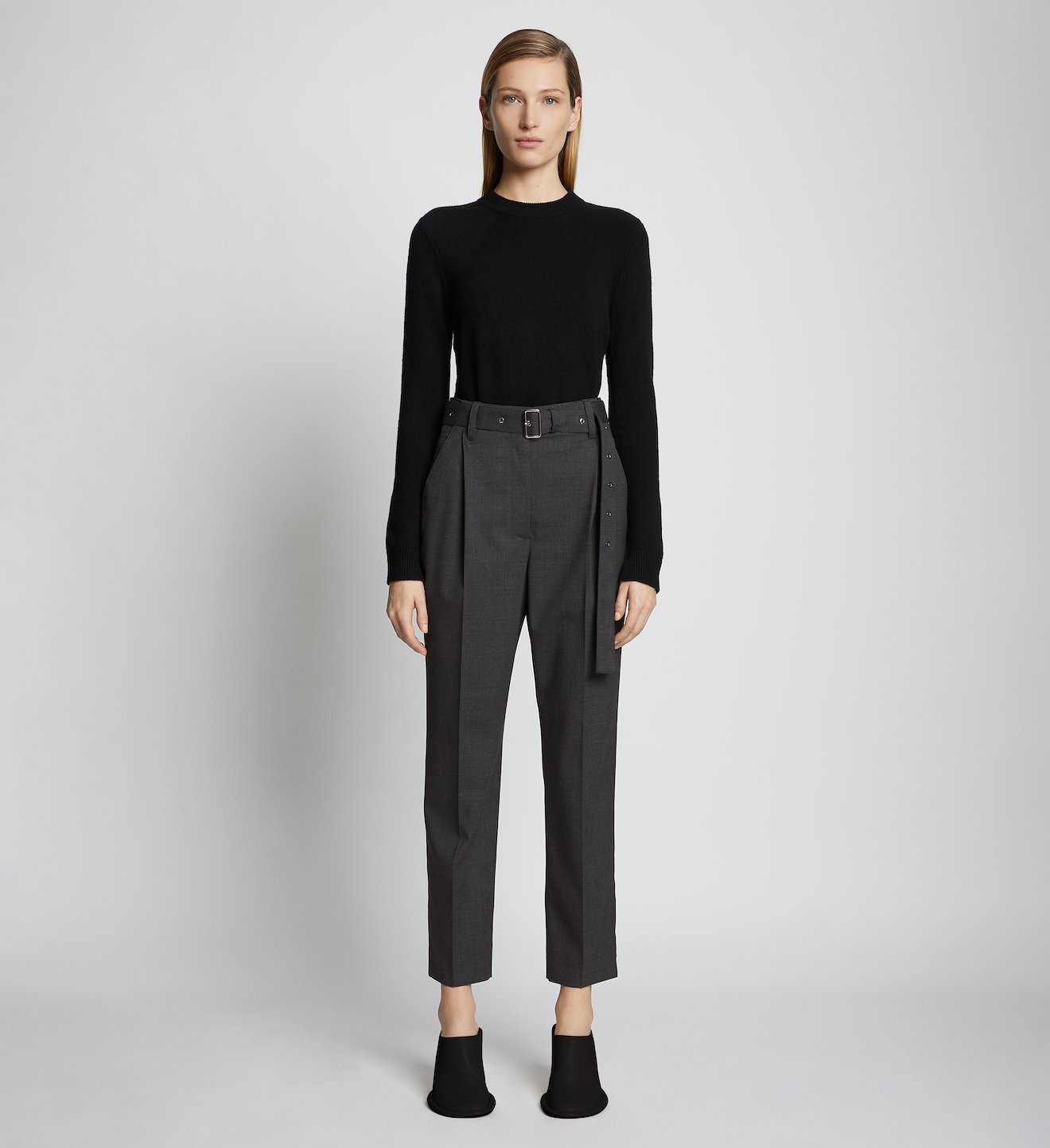 Wool Suiting Carrot Pants