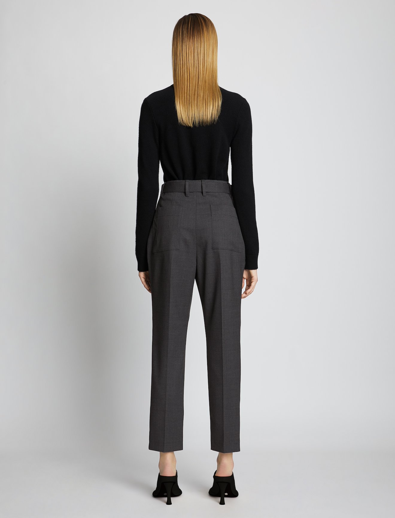 Wool Suiting Carrot Pants #2