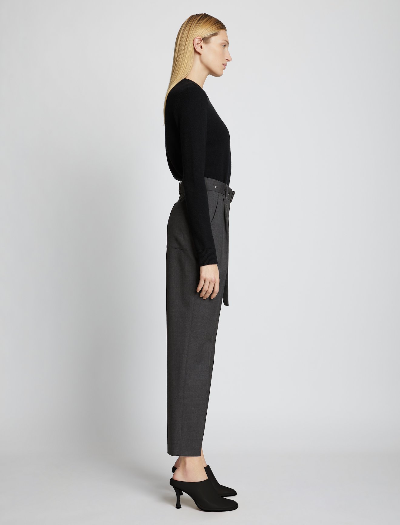 Wool Suiting Carrot Pants #1