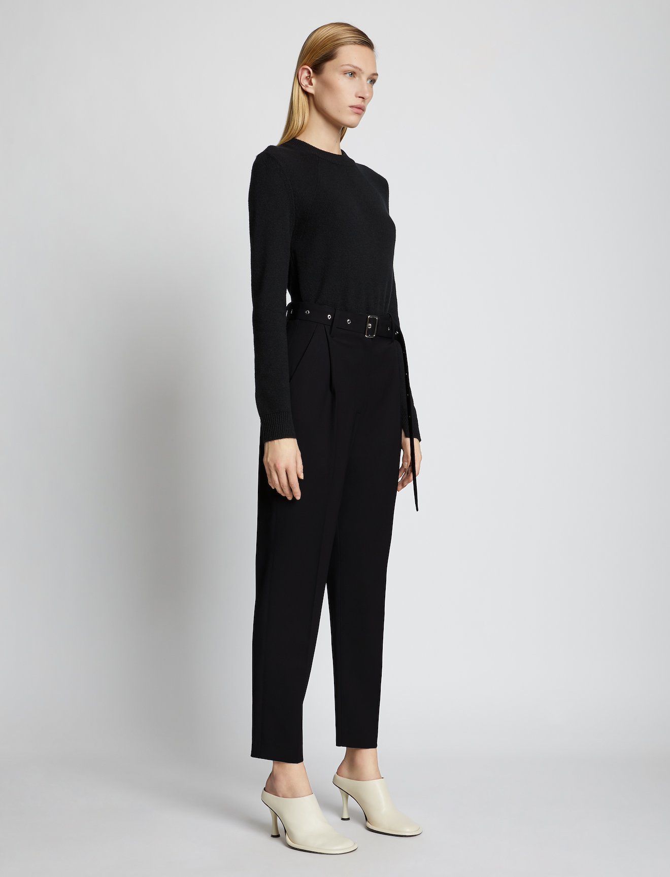 Wool Suiting Carrot Pants #1