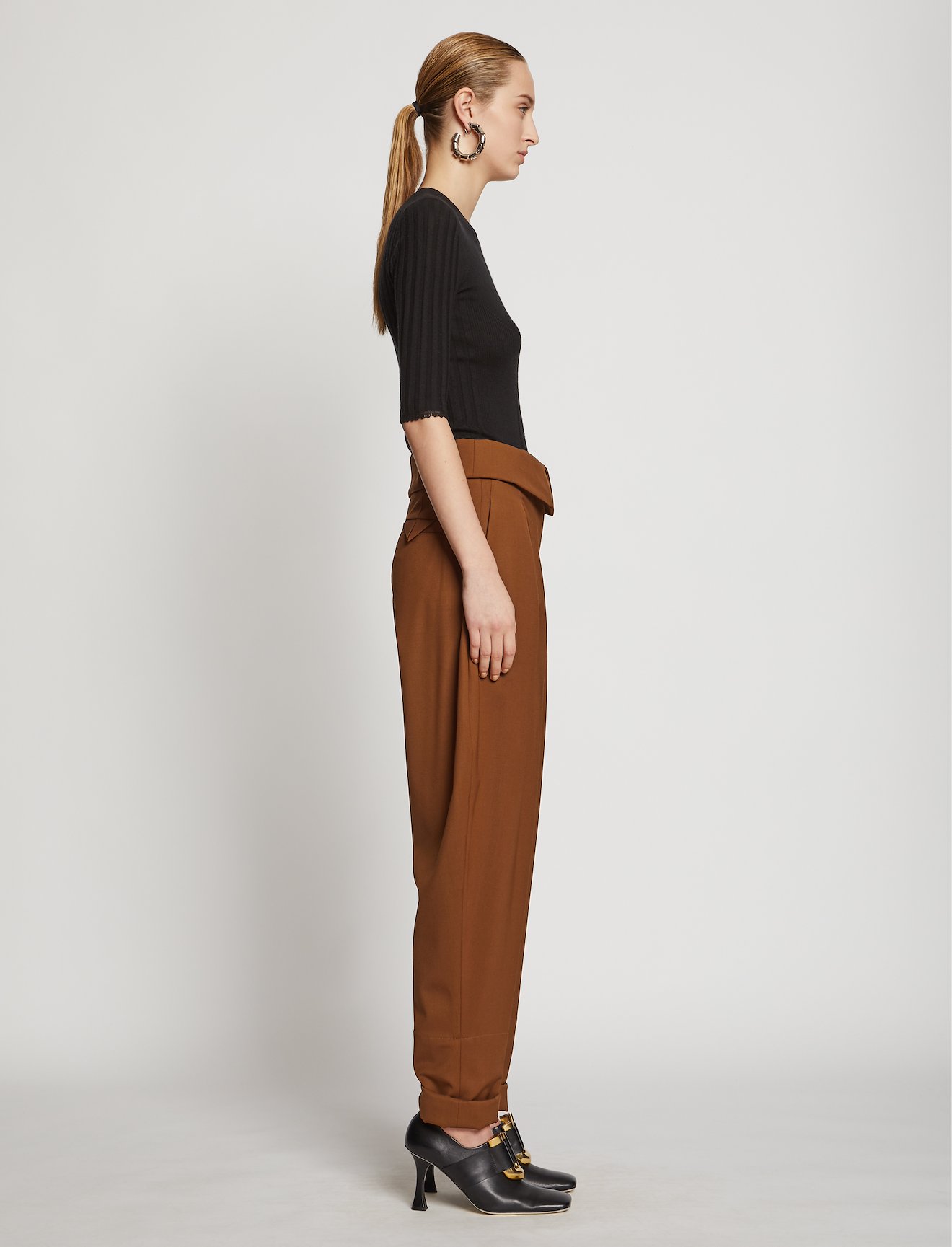 Wool Suiting Tapered Pants #1