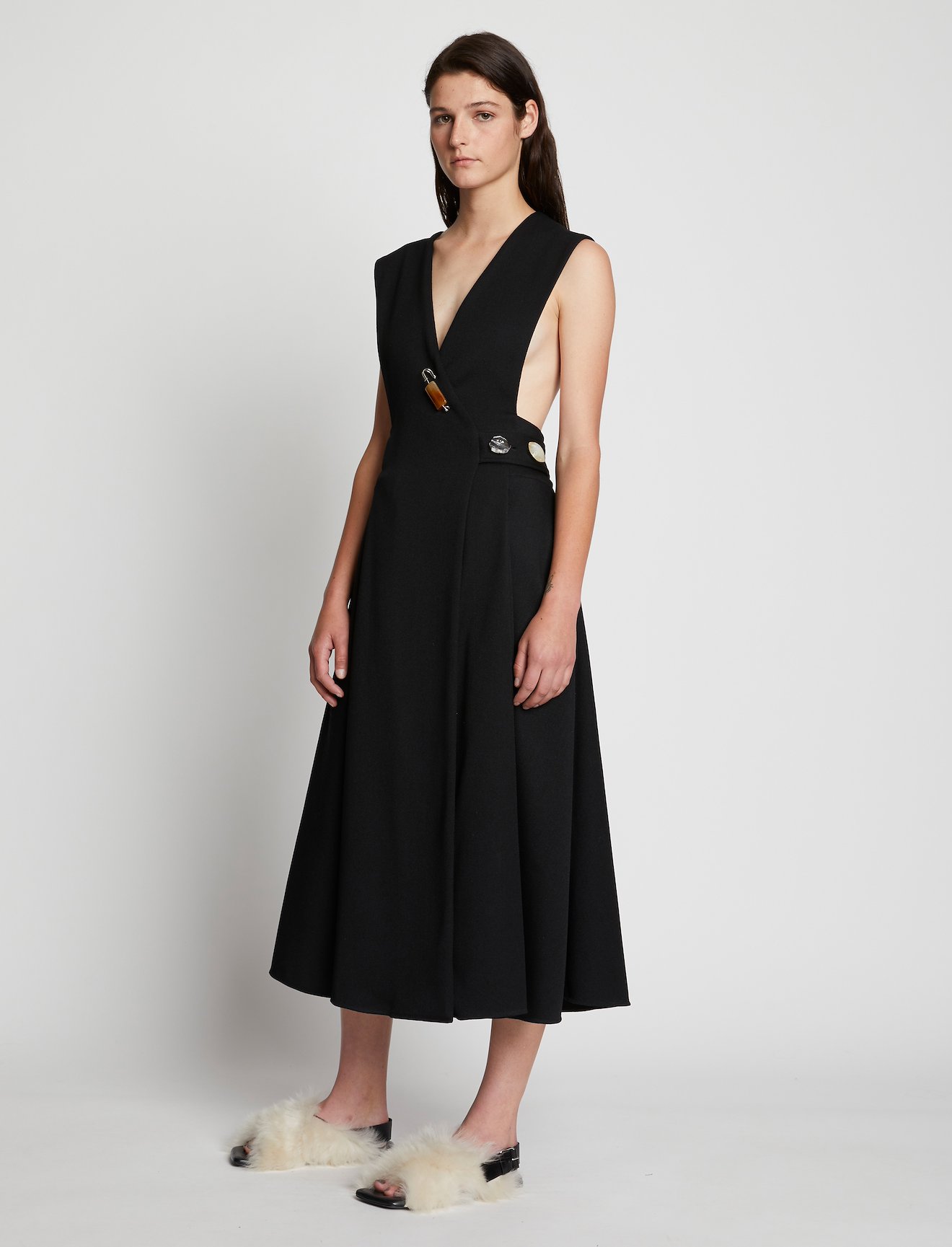Wool Twill Apron Dress #1