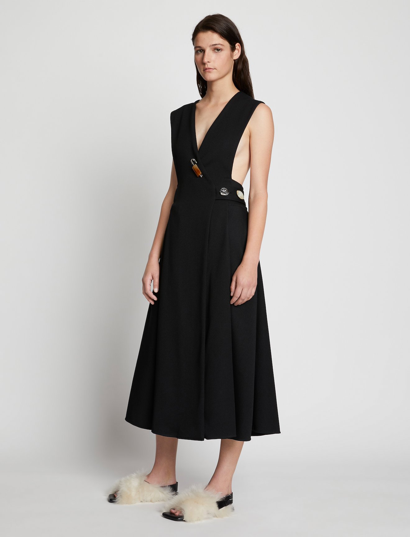 Wool Twill Apron Dress #1