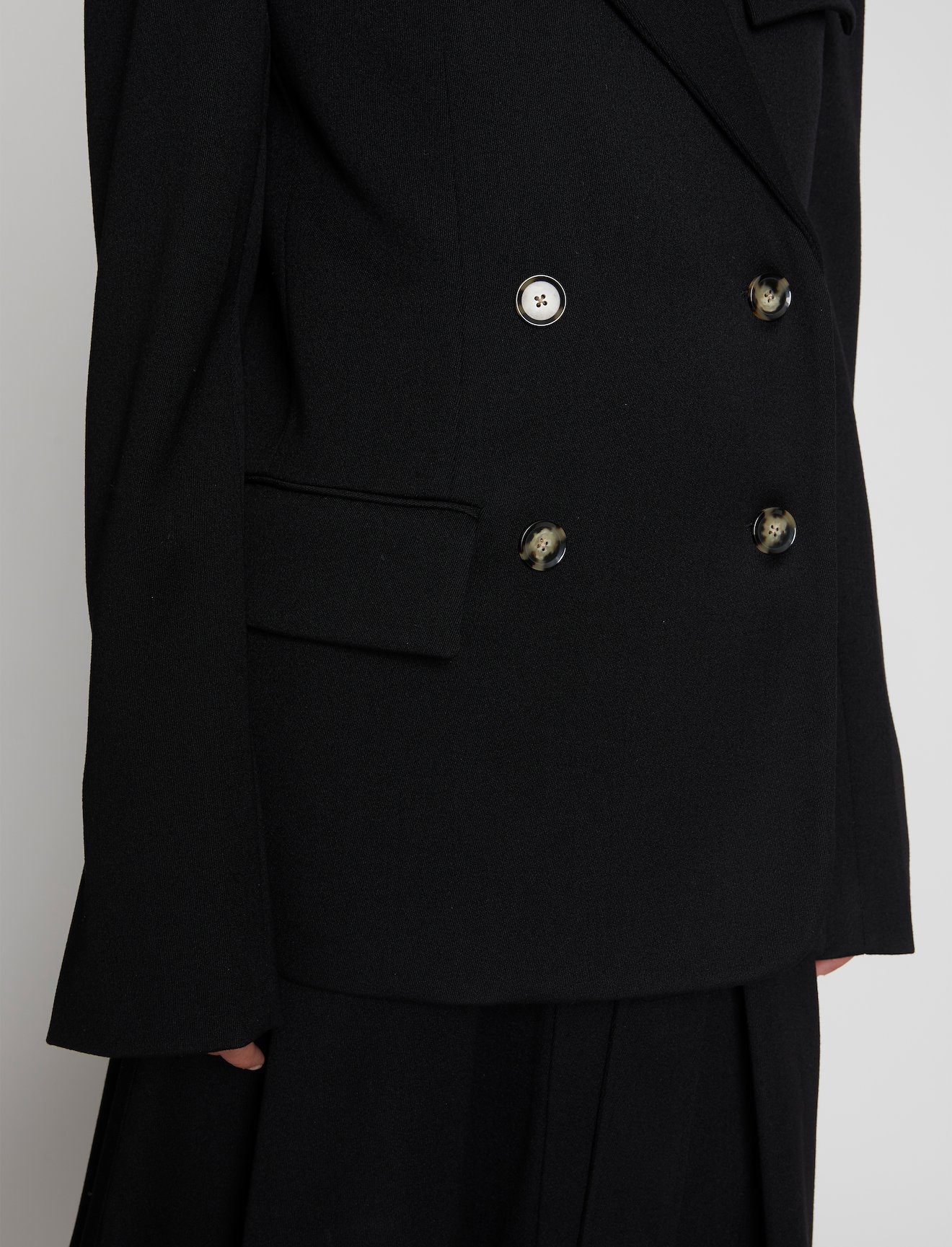 Wool Twill Double Breasted Blazer #3