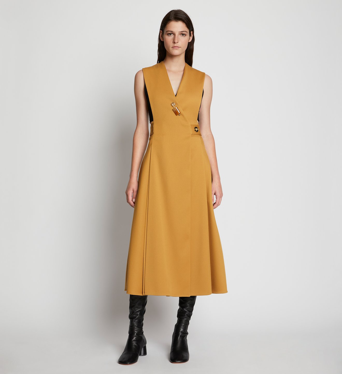 Wool Twill Pinafore Dress
