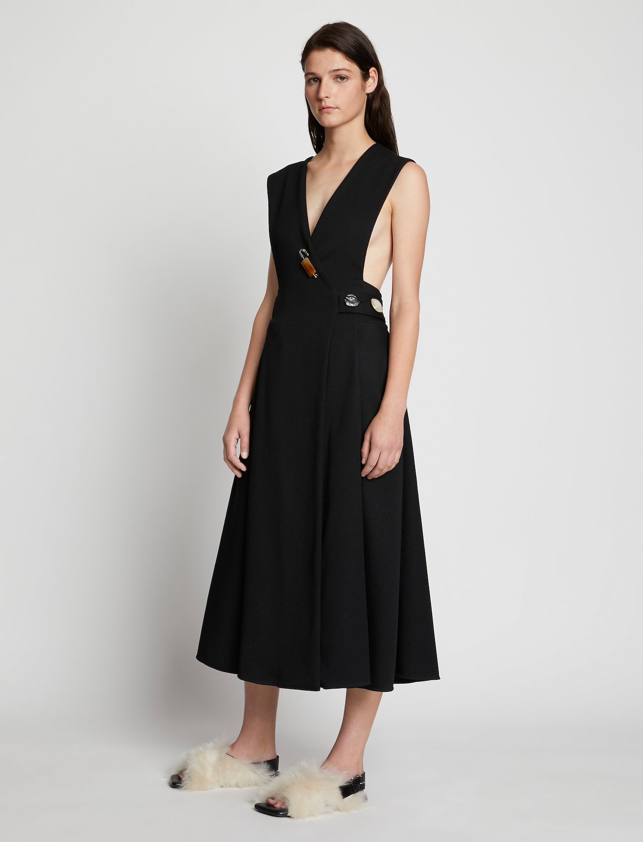 Wool Twill Pinafore Dress #1