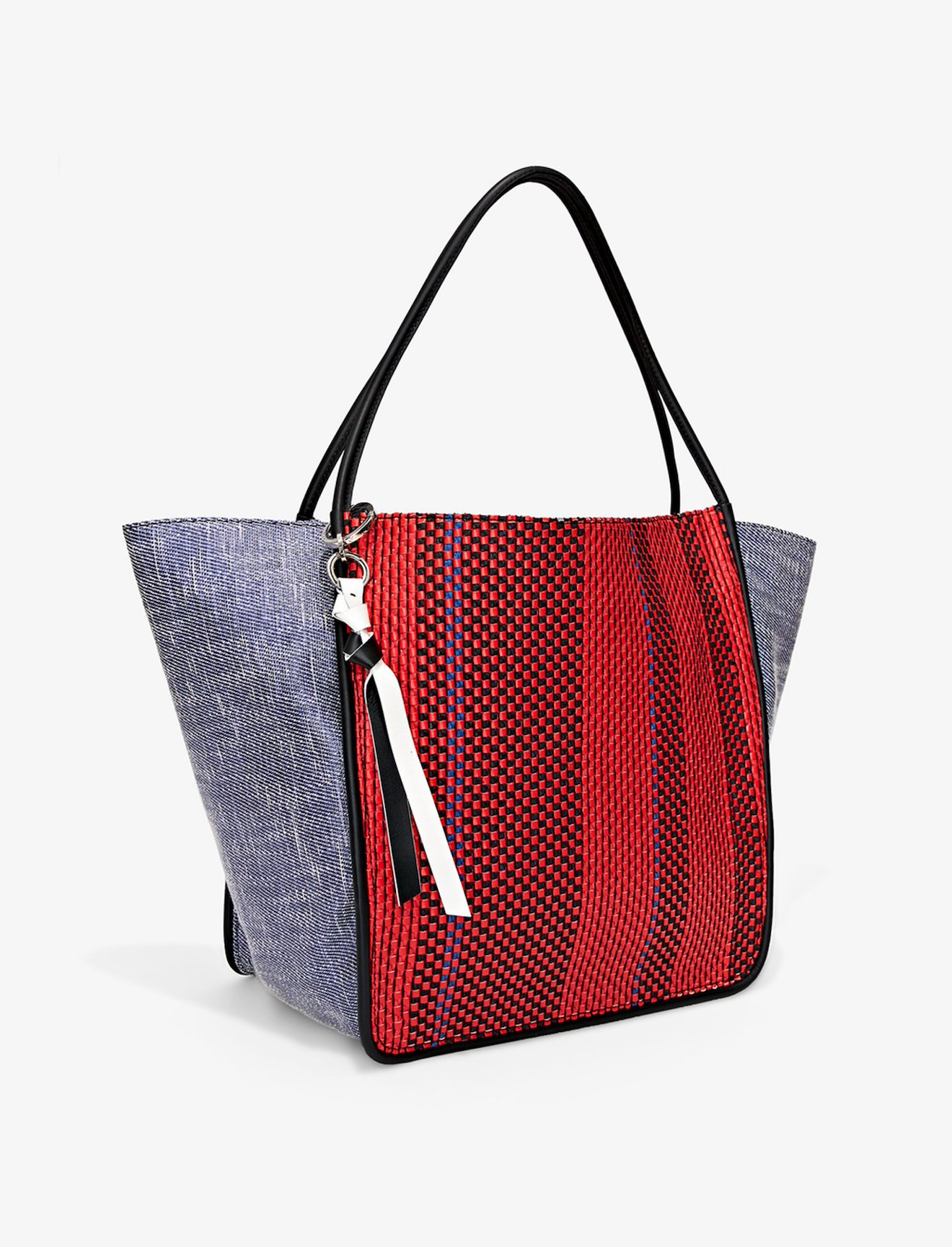 woven panelled XL tote bag #1
