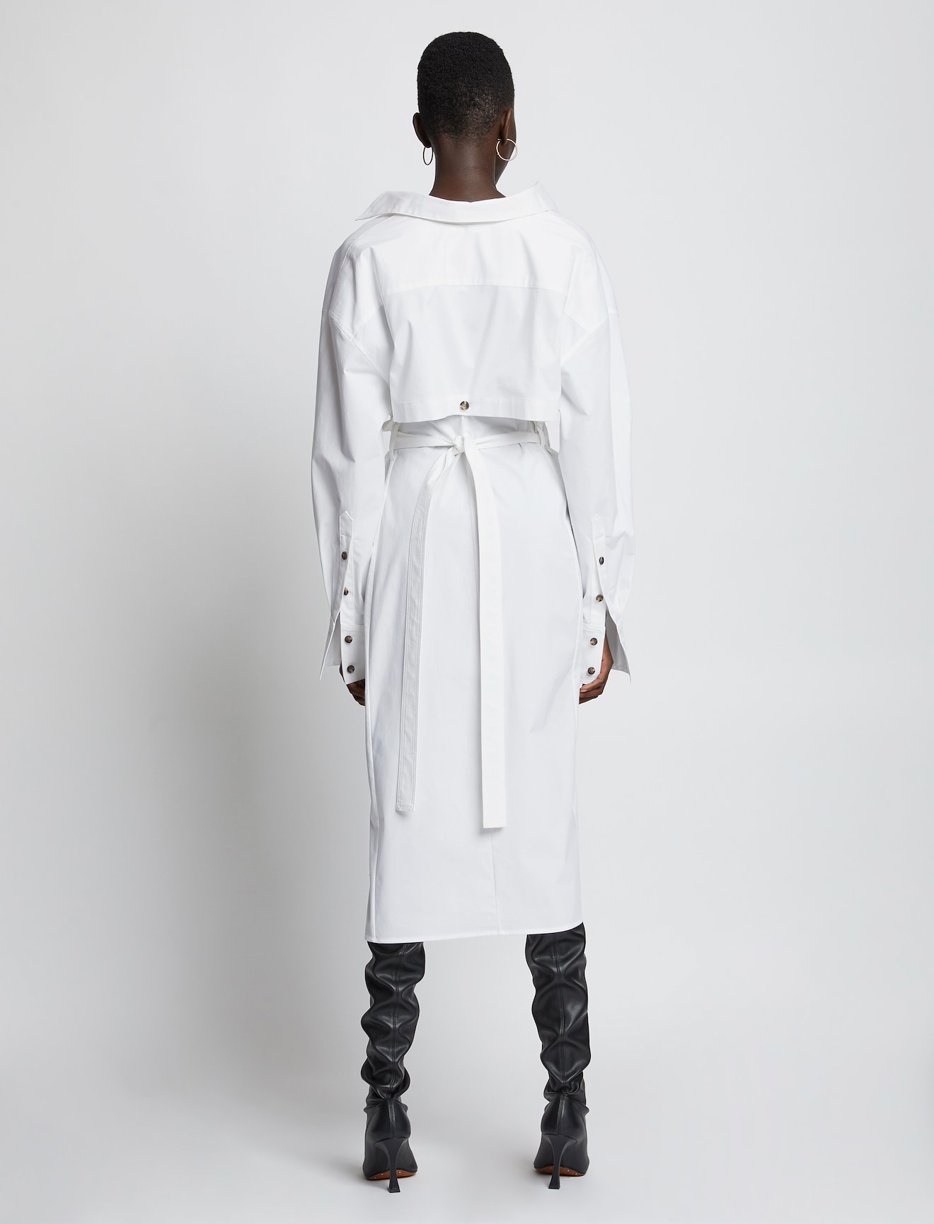 Wrapped Poplin Shirt Dress #2