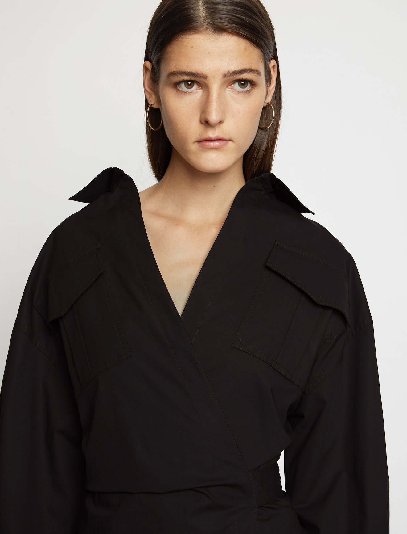 Wrapped Poplin Shirt Dress #3