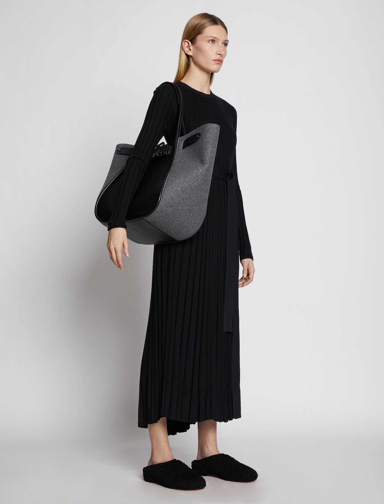 XL Felted Ruched Tote #1
