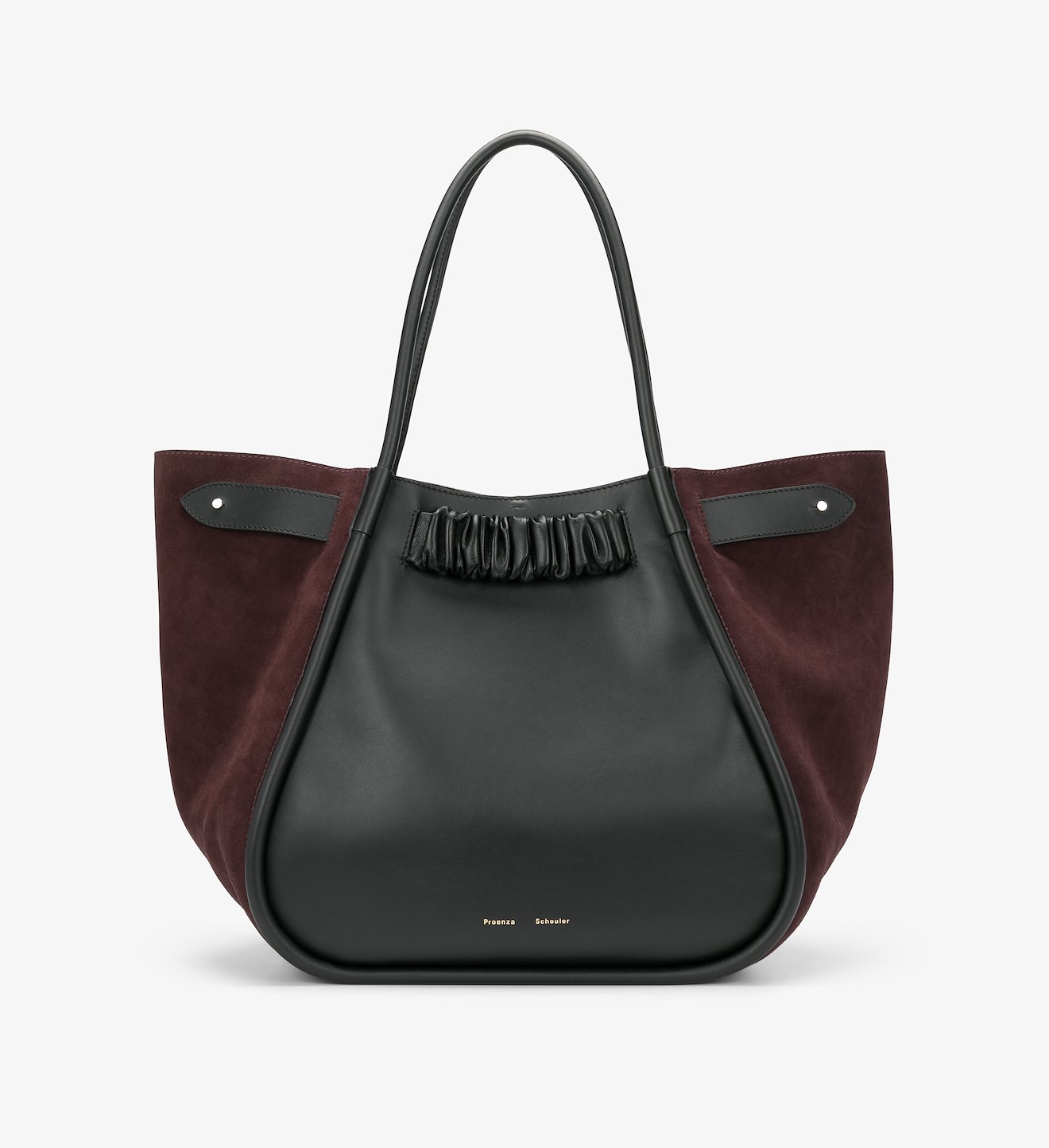 XL Suede Ruched Tote