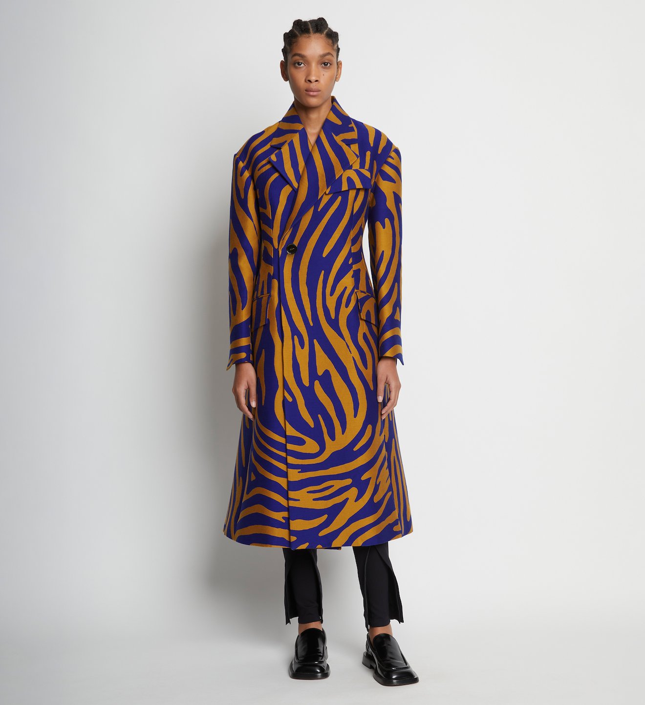 Zebra Cotton Jacquard Coat